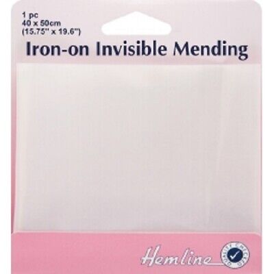 Iron-On Invisible Mending Polyester Fabric 40 X 50cm  Transparent Repair Hem • 6.51€