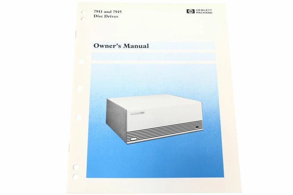 Hewlett Packard HP 07940-90901 7941 And 7945 Disc Drives Owner's Manual - Image 1 of 1