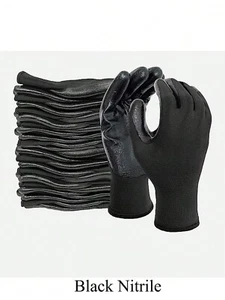 12 Pairs Safety Work Gloves Nitrile Coated Seamless Mechanic Knit Glove - Picture 1 of 3