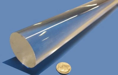 Acrylic Extruded Round Rod, Clear 2.00" (2") Dia x 6 Ft Length, 1 Units - Image 1 of 4