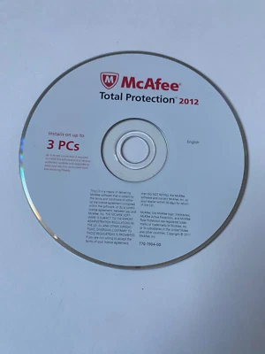McAfee Total Protection 2012 ~ CD-ROM CD 770-1904-00 Computer PC Reference GOOD - Image 1 of 2