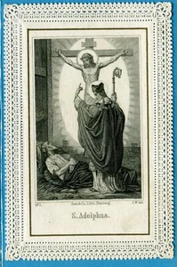 ANTIKE HEILIGE KARTE MIT PERFORIERTER SPITZE - S. ADOLF (0048-15) - Bild 1 von 2