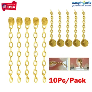 10Pcs Dental Ortho Traction Chains Round /Rectangular Button Chains Gold Plated - Picture 1 of 13