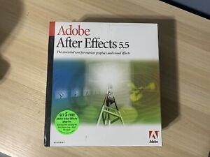 Adobe After Effects 5.5 with Serial for Windows Sealed New In Box Rare
