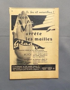 PUB PUBLICITE ANCIENNE ADVERT CLIPPING 110517 / BAS GLAD V CE BAS EST MERVEIIEUX - Picture 1 of 1