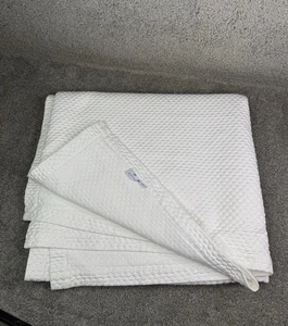 Matouk Alba White Nocturne Sateen King Coverlet, Quilted Egyptian Cotton SEE PIC - Picture 1 of 13