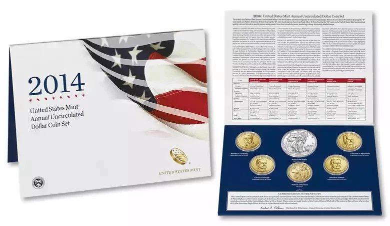 2014 U.S. Uncirculated Set, Annual Dollar With Silver Eagle - Image 1 of 1