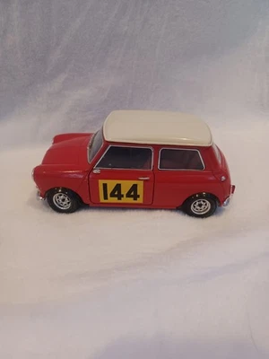 Solido Mini Cooper S 1/16 Diecast Model Car • Red Rally 144 Opening Doors - Image 1 of 4