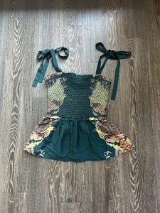 Cabalerro Seidenmischung smaragdgrün Drache Babydoll Krawatte Top Gr. S launisch Fee - Bild 1 von 7