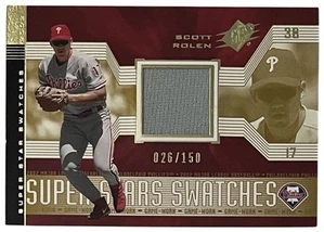 2002 SPx SuperStars Swatches Gold #176 Scott Rolen Philadelphia Phillies /150 - Picture 1 of 2
