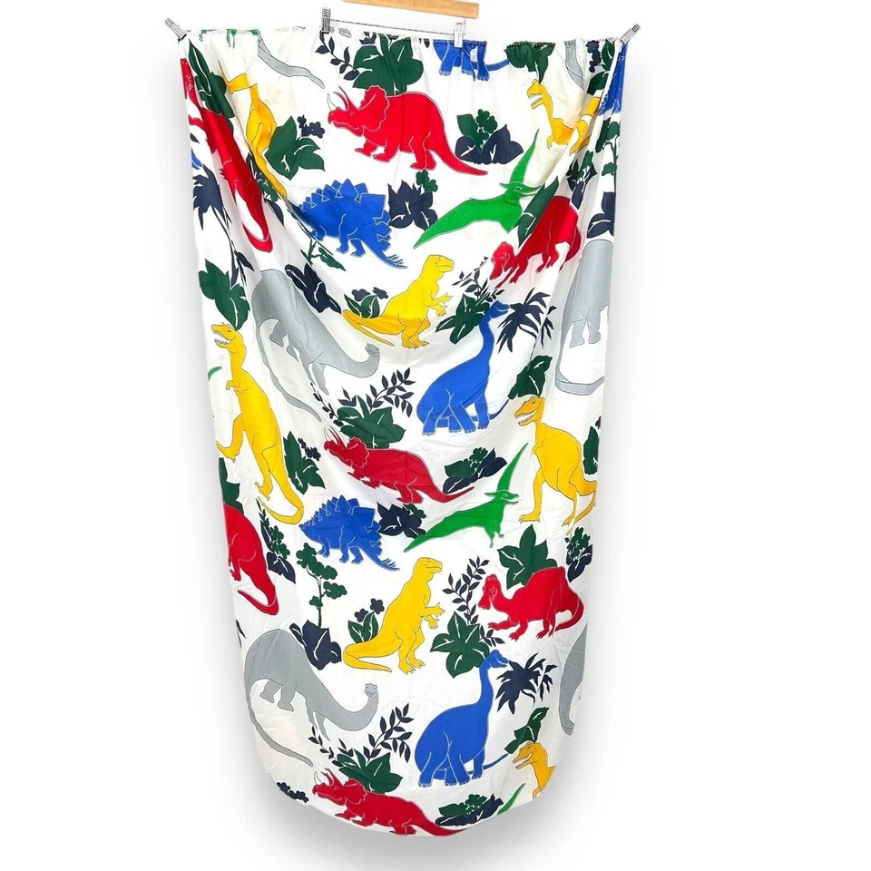 Sábana bajera y 1 funda de almohada vintage de dinosaurios para niños años 90 Foto 1 de 4