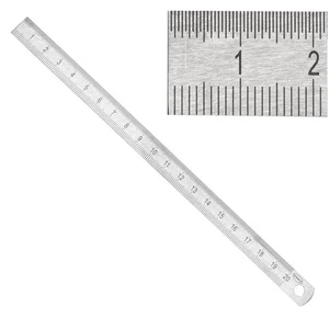 STEINLE Präzisionsmaßstab 300 mm INOX flexibel Stahlmaßstab Metalllineal - Bild 1 von 3