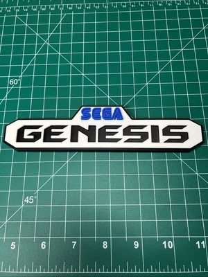 Impreso en 3D SEGA Génesis Logo Letrero Exhibición Fan Art Videojuego #1 Foto 1 de 3