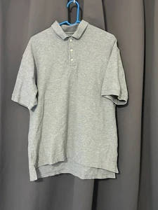St. John's Bay Men's Large Gray Pique Polo Shirt 100% Cotton Classic Fit - Picture 1 of 7