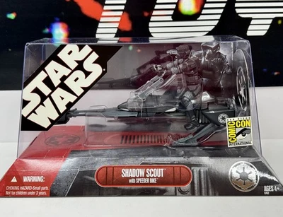 Bicicleta Speeder Star Wars 2007 Shadow Scout SDCC Exclusiva Nueva en Caja Estuche Fresca Foto 1 de 4