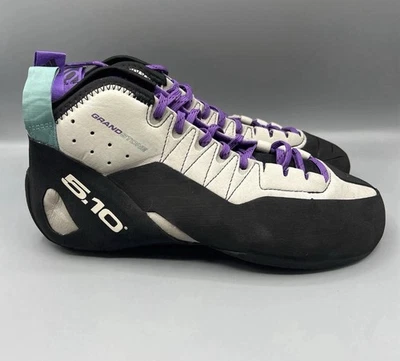 New Five Ten Grandstone Climbing Shoes Men’s Size 9.5 Gray Purple Stealth Rubber - Image 1 of 4