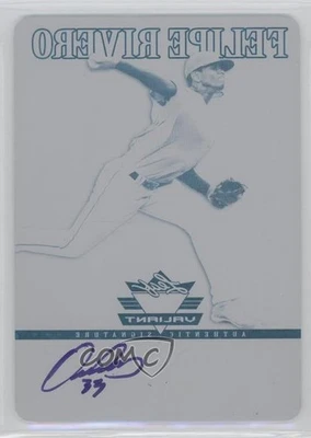 2012 Leaf Valiant Printing Plate Black 1/1 Felipe Vazquez Rivero Auto 0t3 - Image 1 of 3