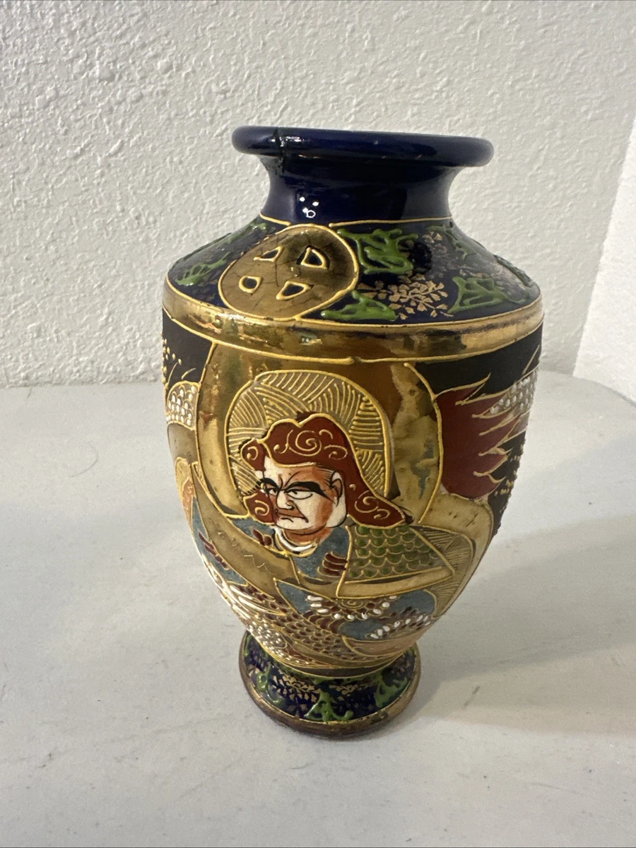 陶瓷蓝色古董日本原创古董花瓶| eBay