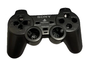 Carcasa de mando de repuesto para dos Sony PlayStation 2 negra SCPH-10010 OEM - Imagen 1 de 2