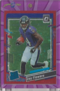 2023 Panini Donruss Optic Zay Flowers Red Hyper Prizm Rated Rookie #210 (RC) - Bild 1 von 2