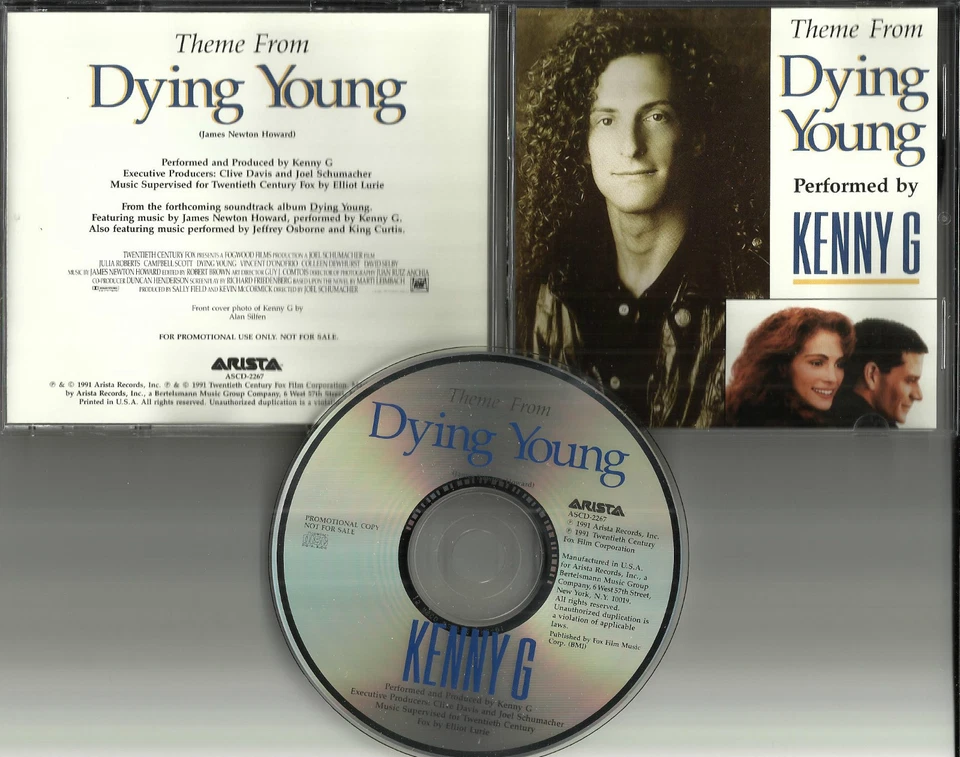 KENNY G Dying Young w/ JULIA ROBERTS PICTURE PROMO DJ CD Single 1991 USA  - Imagem 1 de 1