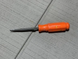 Vintage Craftsman 41555 HWF Slotted Orange Screwdriver - USA - Picture 1 of 7