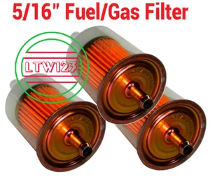 (3 Pcs)5/16" Gas/Fuel Filter Industrial High Performance Universal Inline L4" - Picture 1 of 3