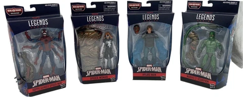 Marvel Legends Spider-Man Molten Man BAF COMPLETE Stealth Mysterio Scorpion NIP Cover