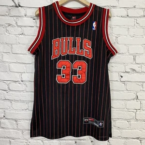 Vintage Nike Team Scottie Pippen #33 Chicago Bulls Jersey Size 48 M Pinstripe - Picture 1 of 17