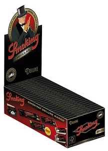 2 Boxen Smoking® DELUXE Regular Zigarettenpapier 100 x 60 Blättchen Papers Black - Bild 1 von 4