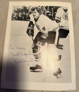 Vintage Boston Bruins Bobby Orr Autographed 8x10” Photo - Picture 1 of 6