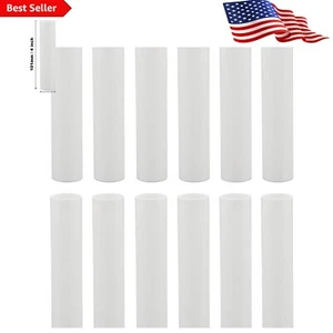 Set of 12 White Plastic Candle Covers for Elegant Chandeliers - 4-Inch Height - Picture 1 of 9