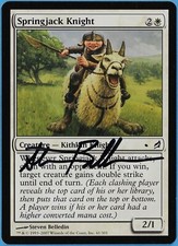 Springjack Knight Lorwyn NM White Common Artist Signed CARD (s1999) ABUGames
