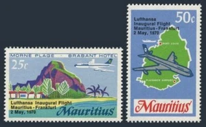 Mauritius 370-371, hinged. Michel 364-365. Lufthansa's flight, 1970. - Picture 1 of 1
