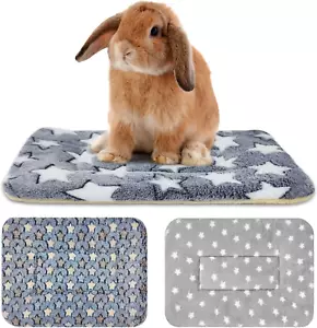 3PCS Guinea Pig Bed Soft Rabbit Bedding Cage Liner Warm Bunny Mats Pee Pads Flee - Picture 1 of 12