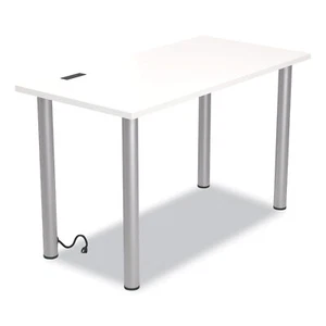 Essentials Writing Table w/ Integrated Power Management 47.5"x 23.7"x28.8" White - Picture 1 of 1