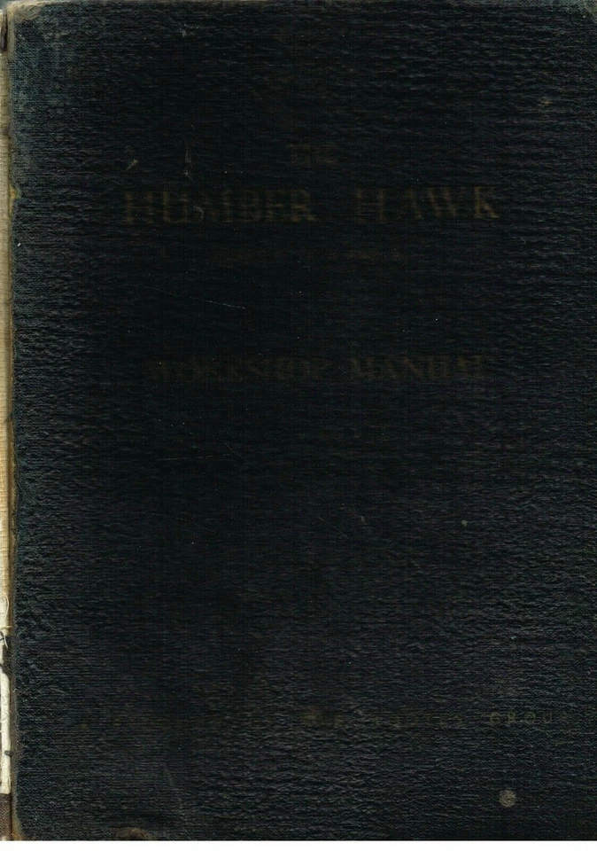 HUMBER HAWK Mk III IV V VI SAL ESTATE (1948-56) ORIGINAL FACTORY WORKSHOP MANUAL - Image 1 of 1