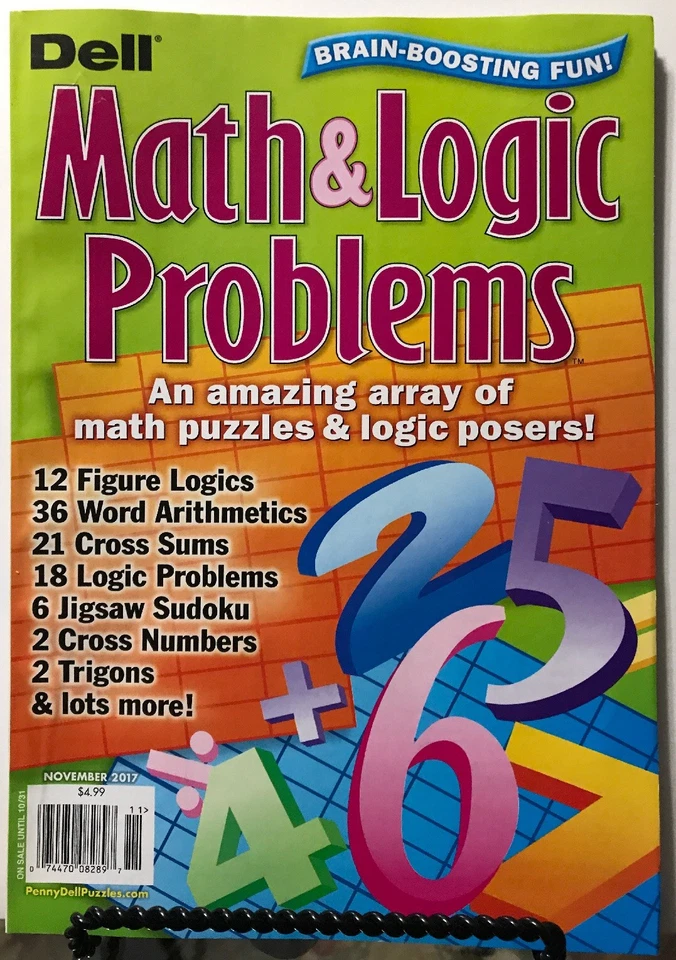 Dell Math & Logic Problems Figure Logic Puzzles November 2017 FREE SHIPPING JB - Image 1 of 1