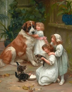 Arthur John Elsley Never Mind Canvas Print 16 x 20 - Picture 1 of 5