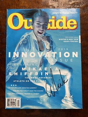 Mikaela Shiffrin Signed Outside Magazine Psa Dna Coa Autographed Olympic Skier - Image 1 of 4