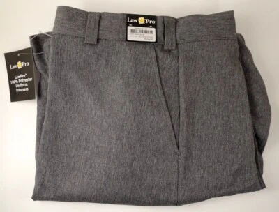 LawPro Polyester Twill Uniform Trousers, TT091, Heather Gray, Size 58, Unhemmed - Image 1 of 4