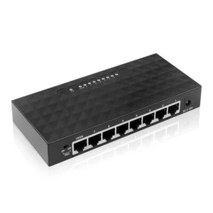Netzwerk Switch 8 Ports 10/100Mbps Fast Ethernet RJ45 LAN Hub mit Vlan Unterstützung - Bild 1 von 10