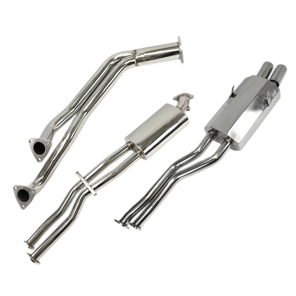 Sistema Di Scarico IN Acciaio Inox 2-Flutig 76mm per BMW E36 320i 325i M50 M52 - Immagine 1 di 4