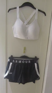UNDER ARMOUR Pantalones cortos para correr negros y sujetador deportivo bralette blanco M 115,00 € - Imagen 1 de 5