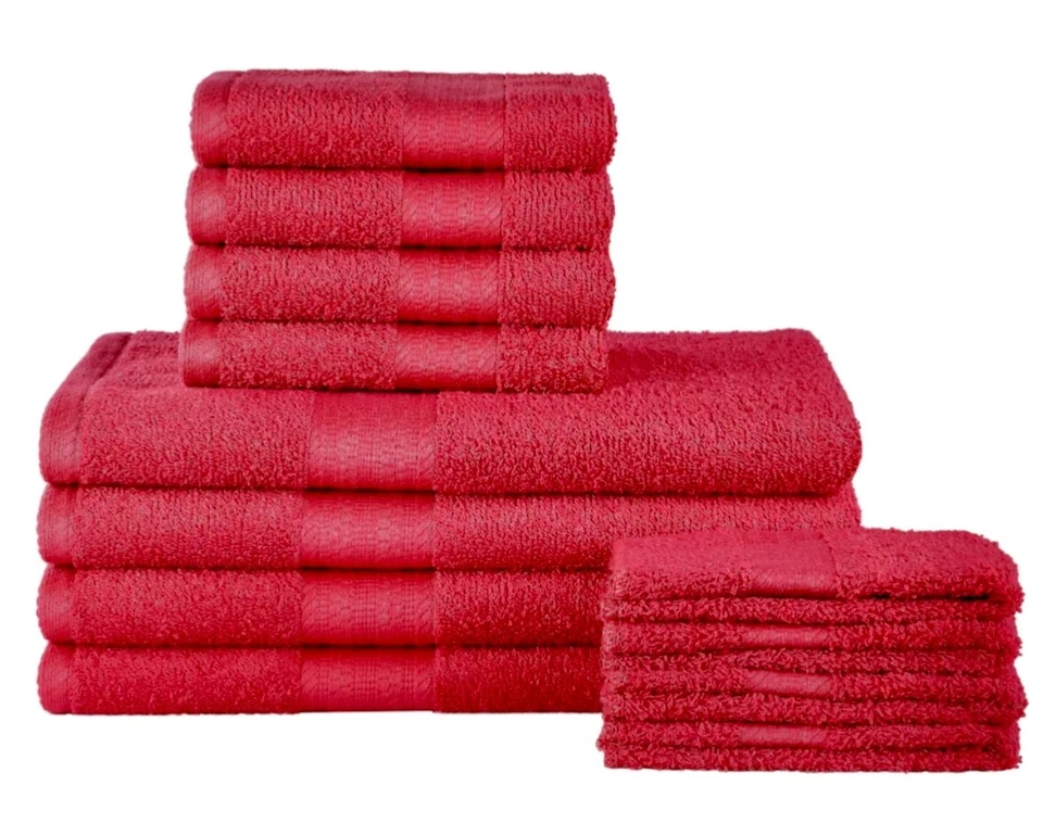 Juego de toallas de baño TANGO RED 12 piezas / baño, mano, paños - The Big One - Nuevo Foto 1 de 1