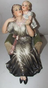 Granello dama seduta con bambina ceramica (stile Cacciapuoti) - Imagen 1 de 12