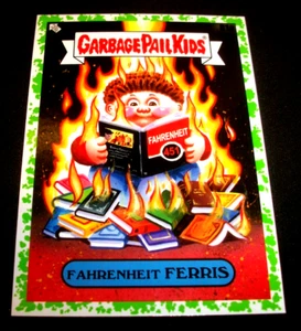 2022 Topps Mülleimer Kinder Bücherwürmer "FAHRENHEIT FERRIS" #81a grüner Rand - Bild 1 von 1