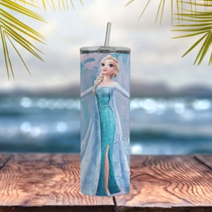 Elsa Frozen Inspired 20 Oz Stainless Steel Hot and Cold Tumbler - Picture 1 of 5