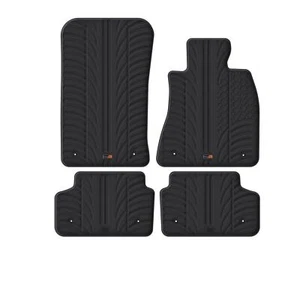 TRAVALL All Weather Floor Mats for BMW 5 Series 2010-2016 Premium Black Rubber - Picture 1 of 9