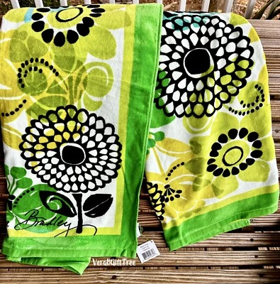 Vera Bradley Beach Towel LIME’S UP Oversized SOFT Plush CRUISE Pool NWT RARE New - Image 1 of 4